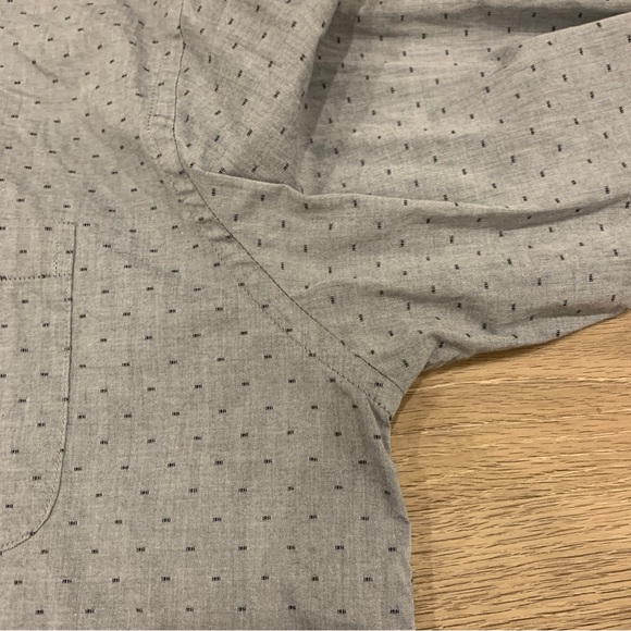 Simons - slim fit grey and black polka dot shirt - Picture 5 of 6